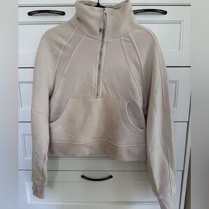 Better together women’s half-zip fleece-lined sweatshirt in Bone color Size S